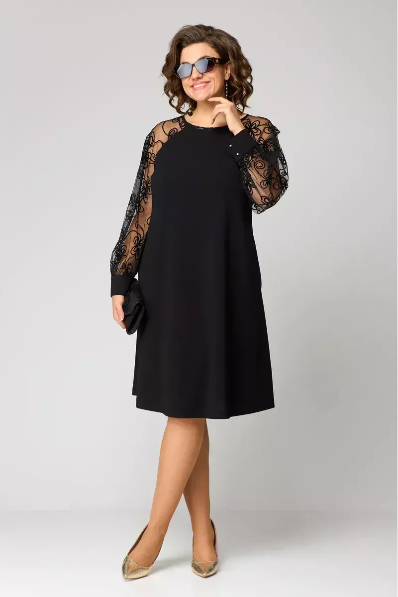 NICOLE | LACE-SLEEVE DRESS
