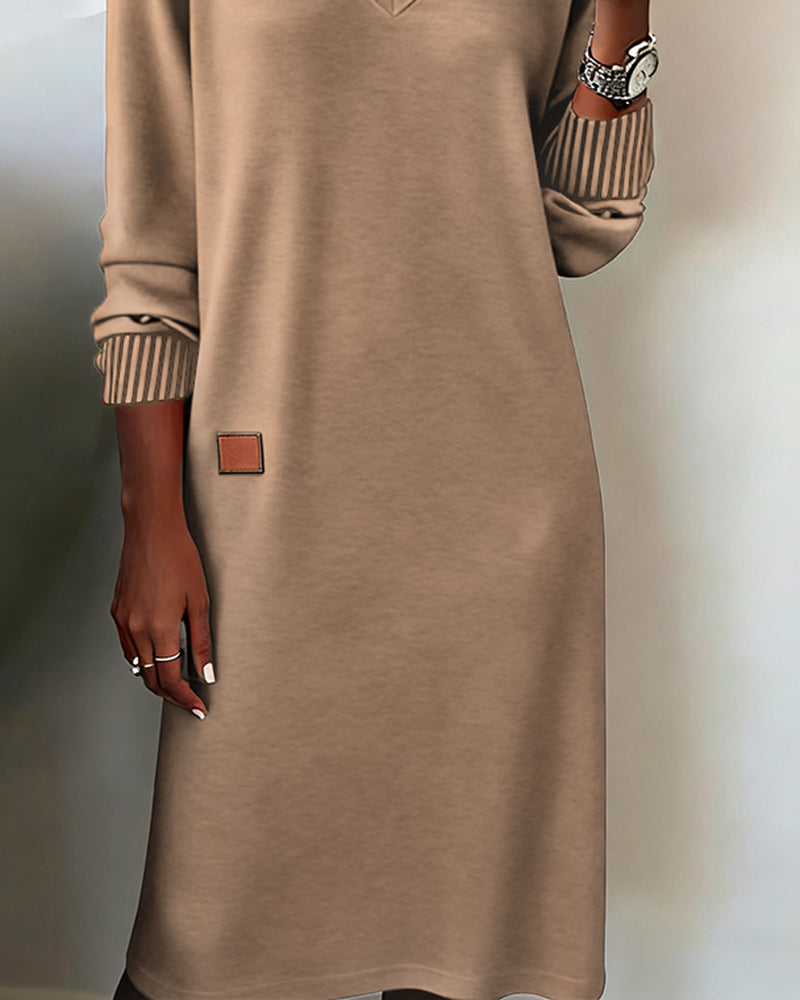 SARAH | V-NECK MIDI DRESS