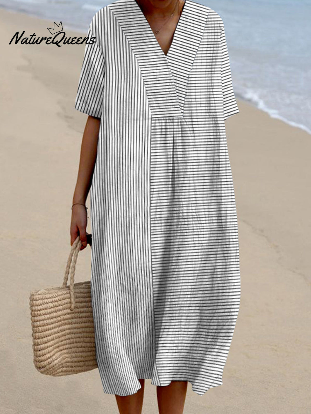 Jade - Vintage Striped Dress
