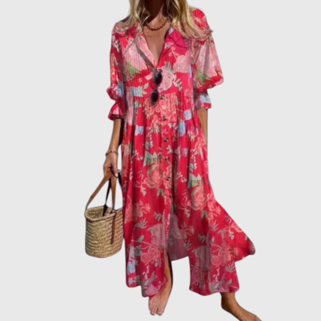SERAPHINE | BOLD FLORAL MAXI DRESS