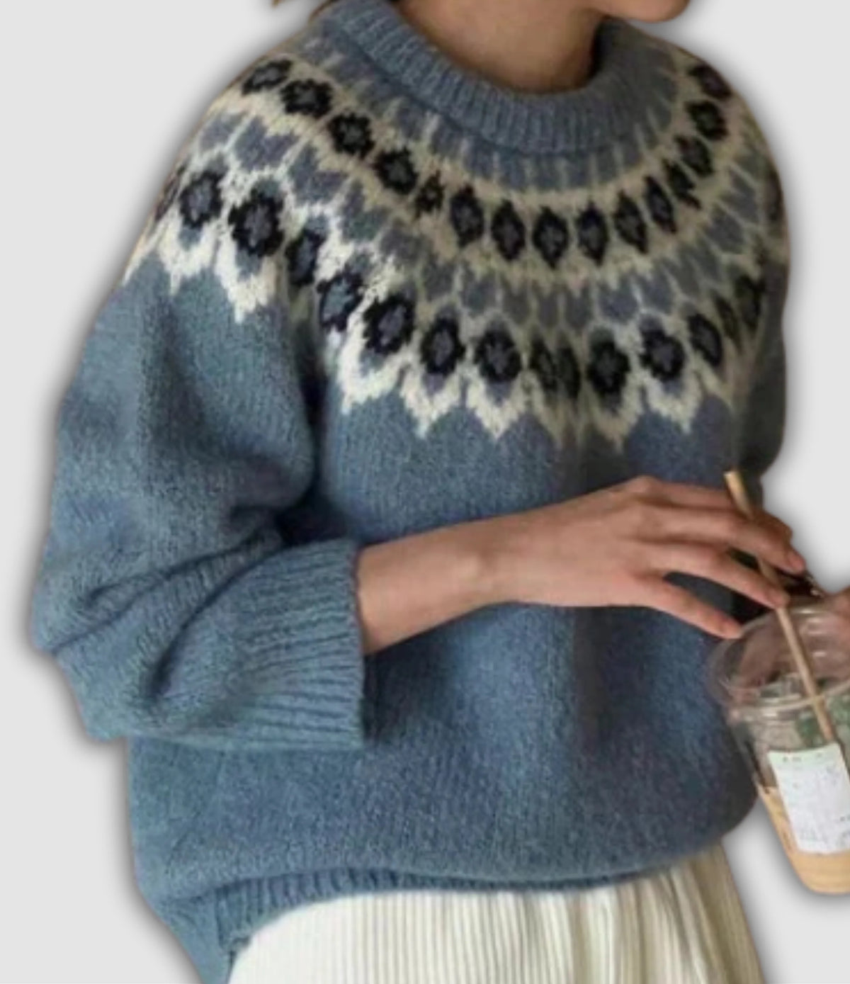 THE CORALIE JACQUARD | RETRO SWEATER