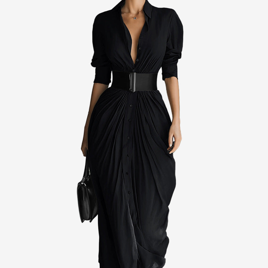 ALISHA | BELTED SHIRT DRESS