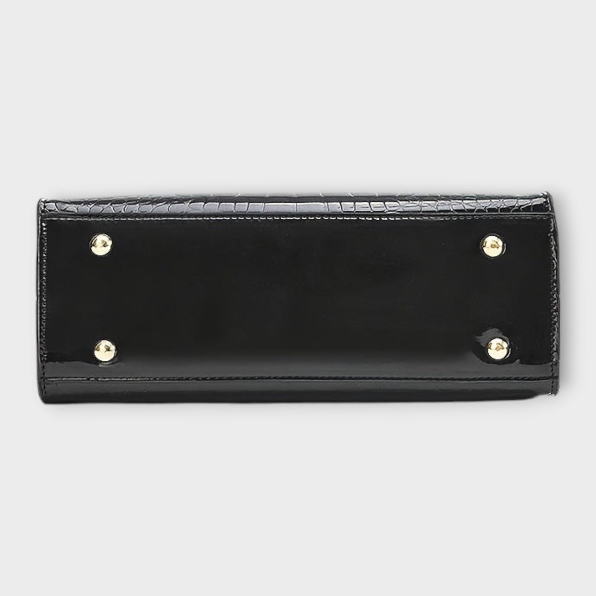 Olivia | Glossy Crocodile Pattern Handbag