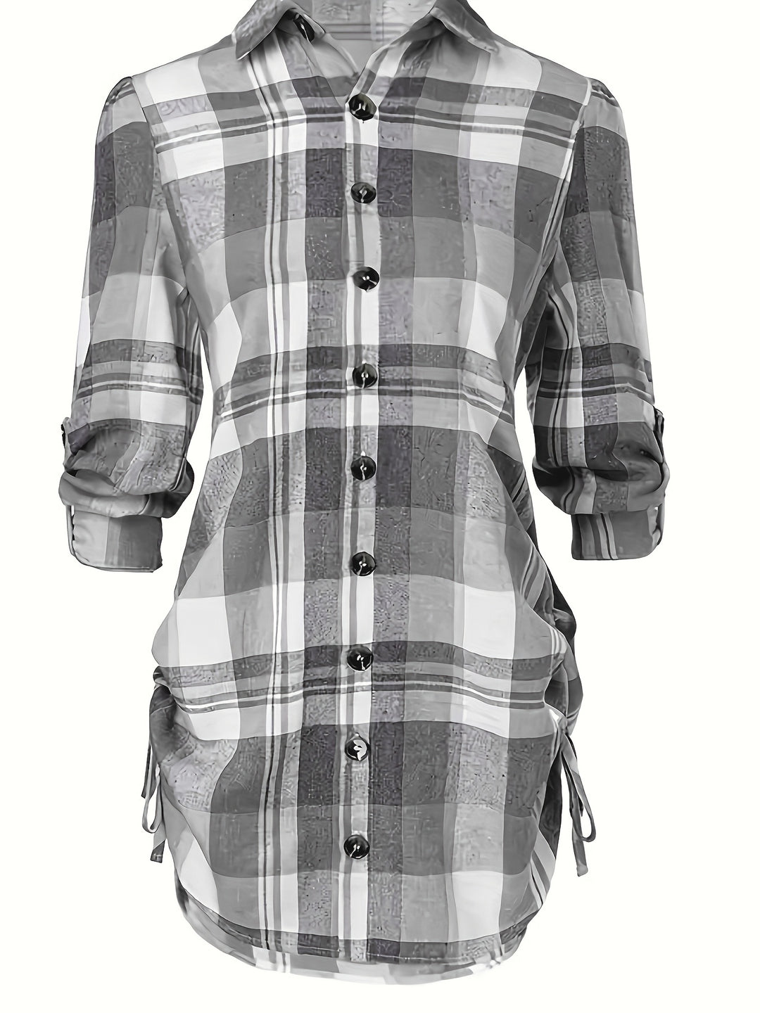 Eva | Plaid Print Blouse
