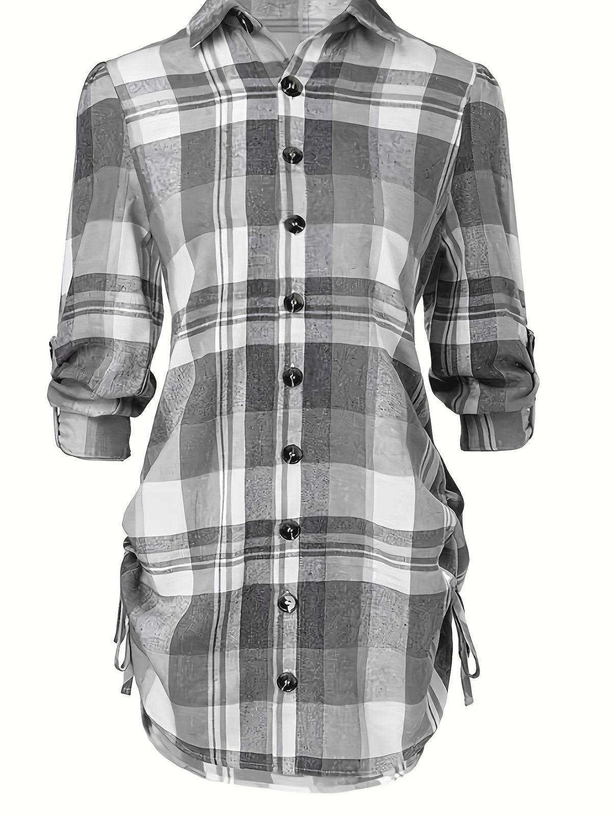 Eva | Plaid Print Blouse
