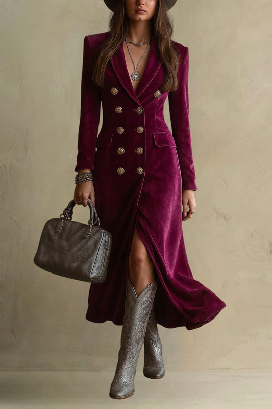 Victoria | Velvet Blazer Dress