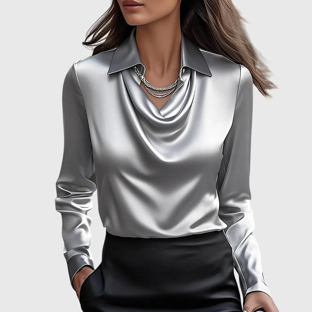 BROOKLYN | PLEATED NECK BLOUSE