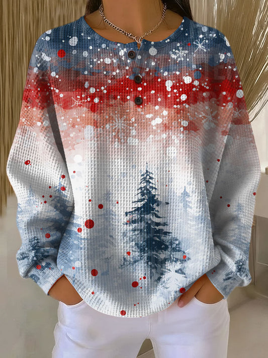 Alva | Soft Pine Pattern Christmas Sweater