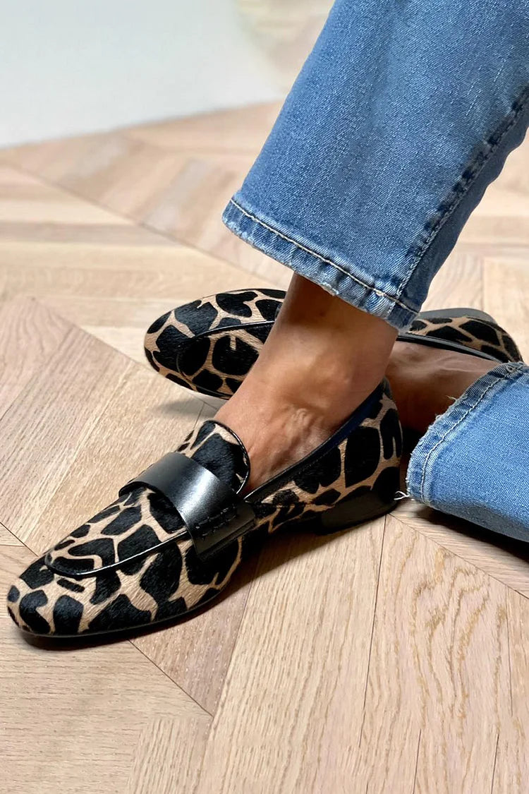 AMELIA | ANIMAL PRINT LOAFER WITH ELEGANT DETAIL