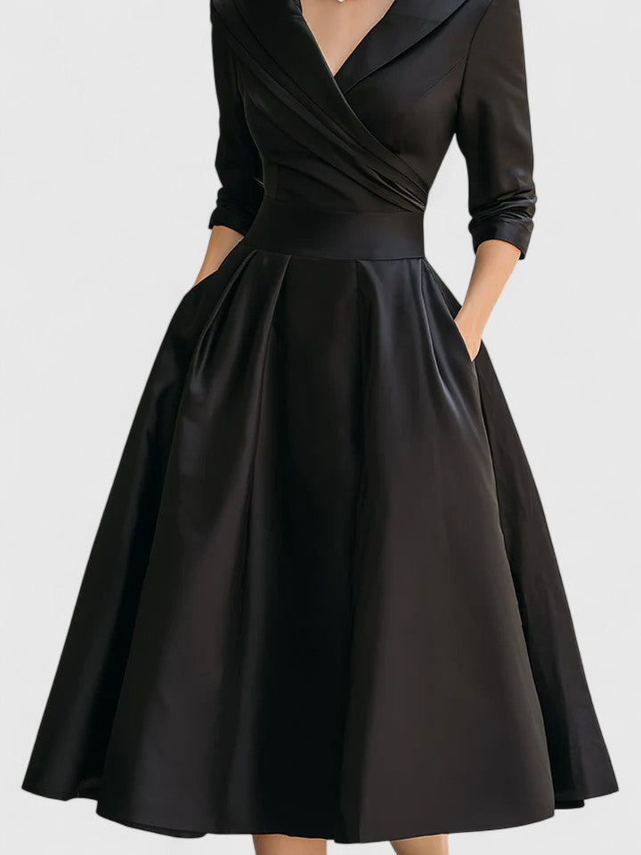 SARAH | SATIN MIDI DRESS