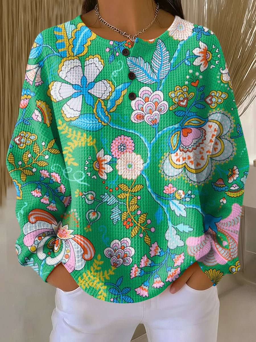Elina | Floral Knit Sweater