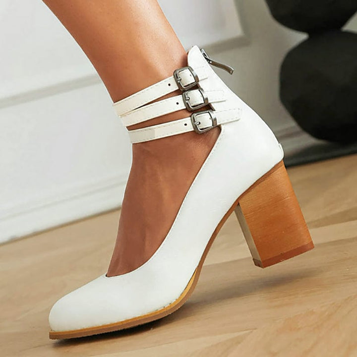 Lily |  Triple Buckle Heels