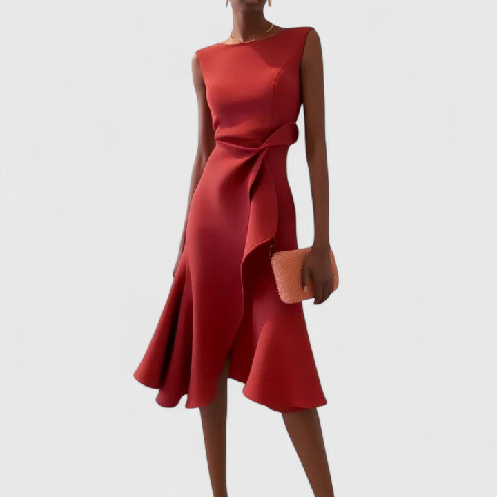 MICHELLE | DRAPED ASYMMETRIC DRESS