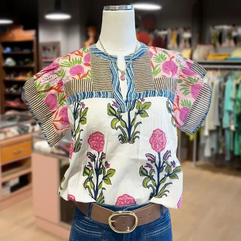 Savannah | Embroidered Boho Blouse