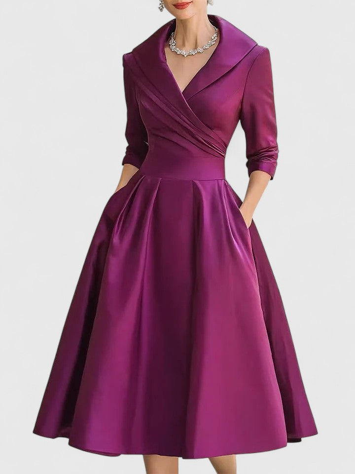 SARAH | SATIN MIDI DRESS