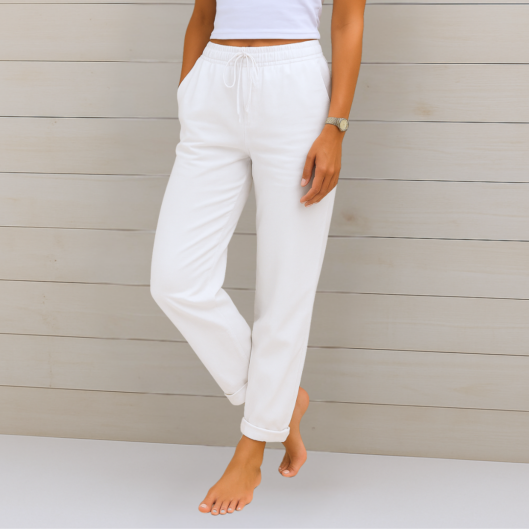Delilah | Drawstring Relaxed Linen Trousers
