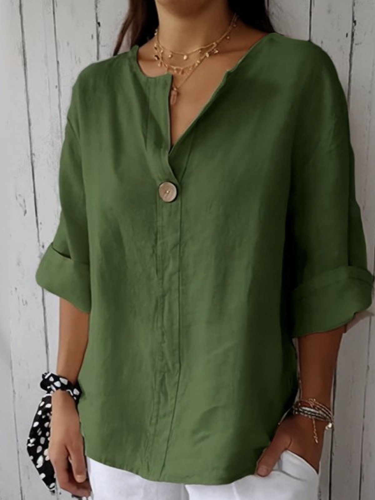 Katherine | Casual V-Neck Blouse