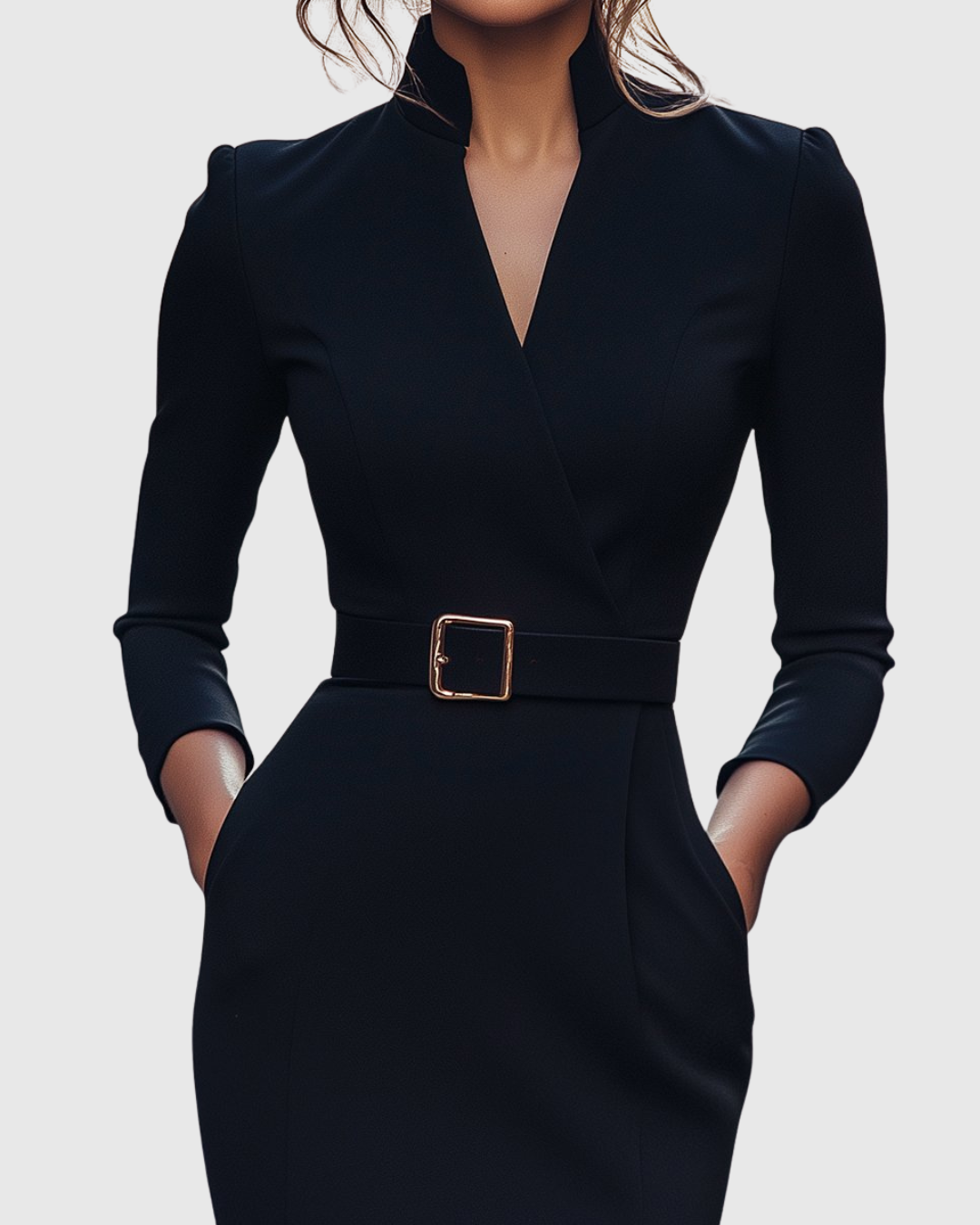 CLARA | BELTED PENCIL MIDI DRESS