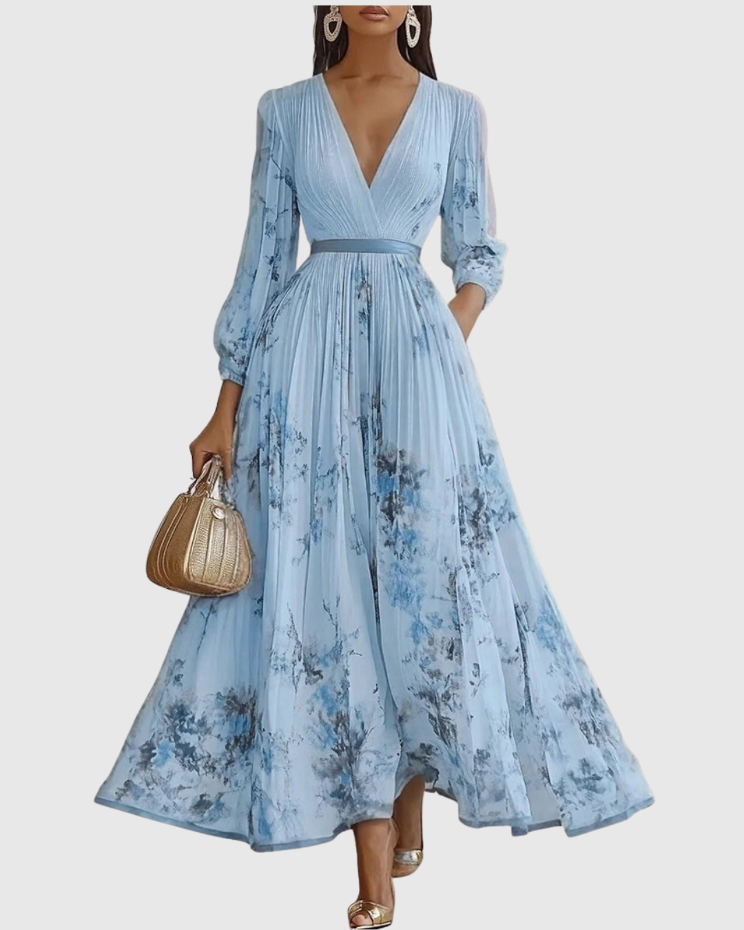 SUSANNA | PLEATED MAXI DRESS