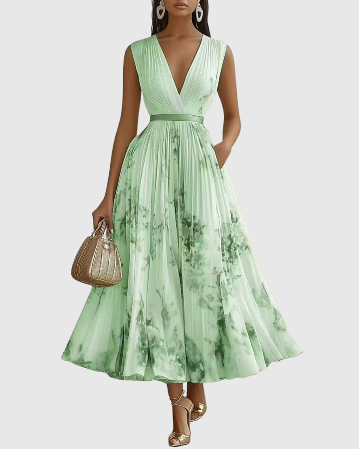 SUSANNA | PLEATED MAXI DRESS