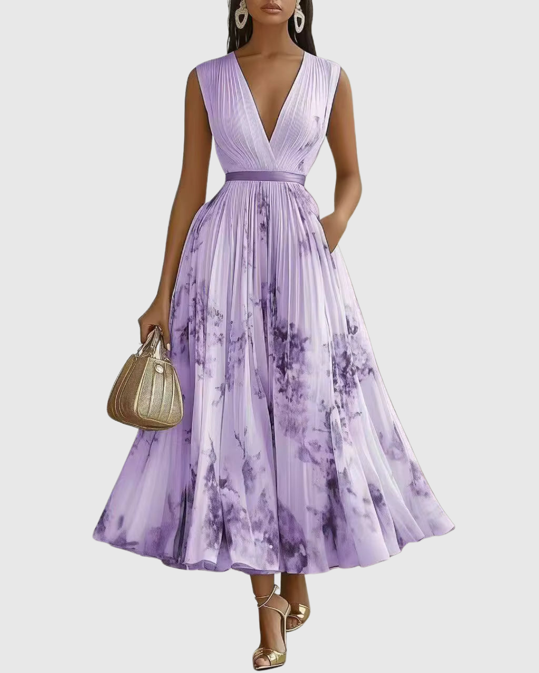 SUSANNA | PLEATED MAXI DRESS