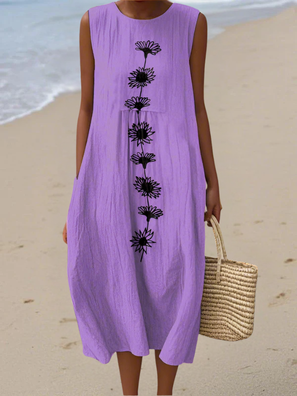 Stella | Violet Bloom Midi Dress