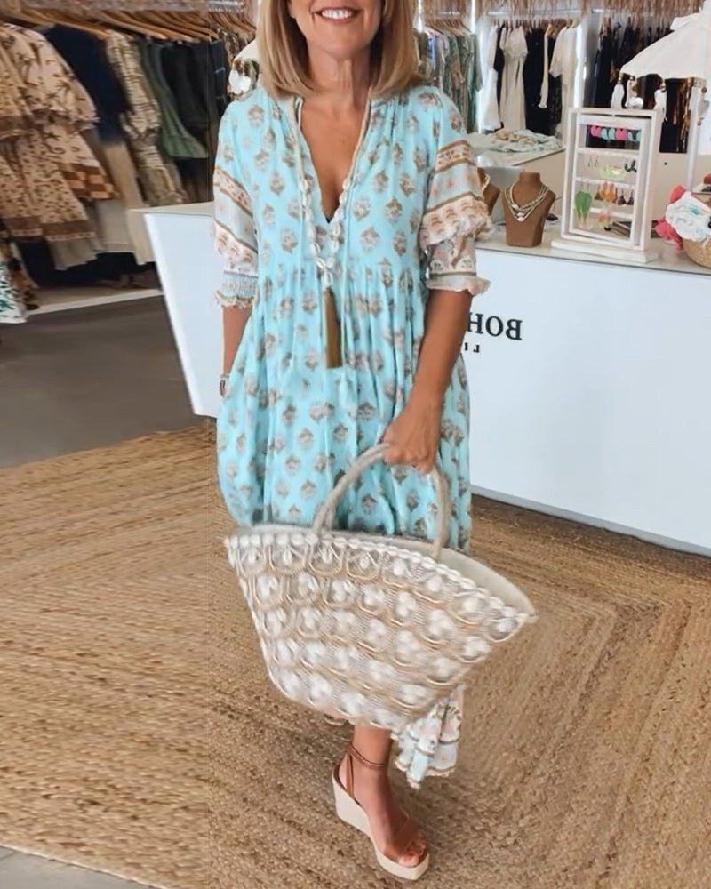 Arden | Chic Floral V-Neck Dress