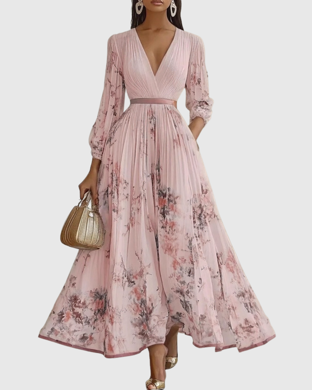 SUSANNA | PLEATED MAXI DRESS