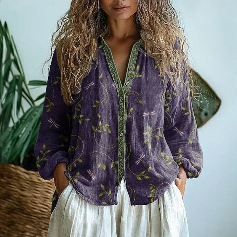 Sienna | Vintage Leaf Blouse