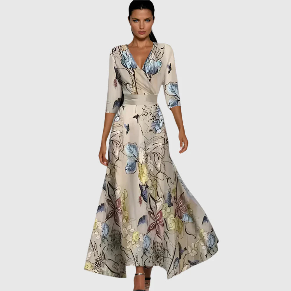 ADELINE | FLORAL A-LINE DRESS