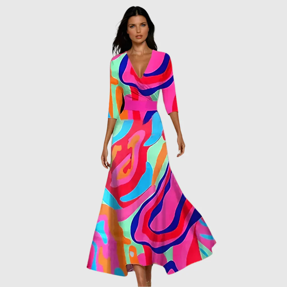 ADELINE | FLORAL A-LINE DRESS