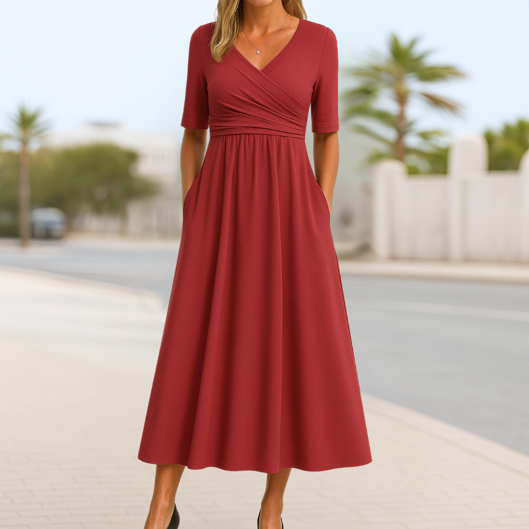 Harley | Short Sleeve Crossed Dress