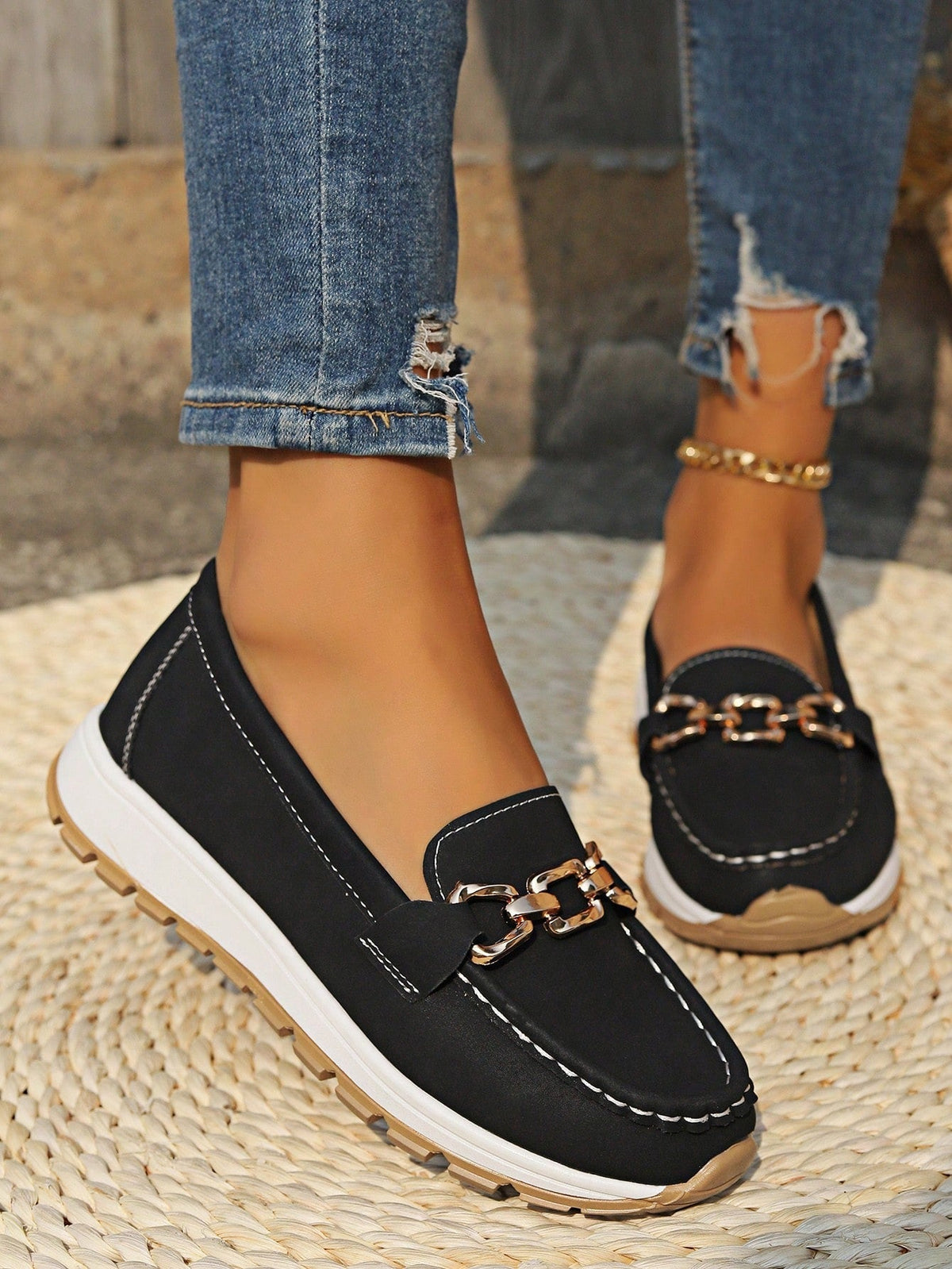 Allison - Flat Buckle Loafers