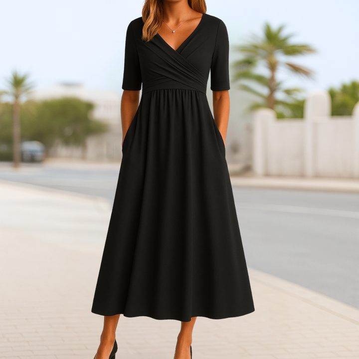 Harley | Short Sleeve Crossed Dress