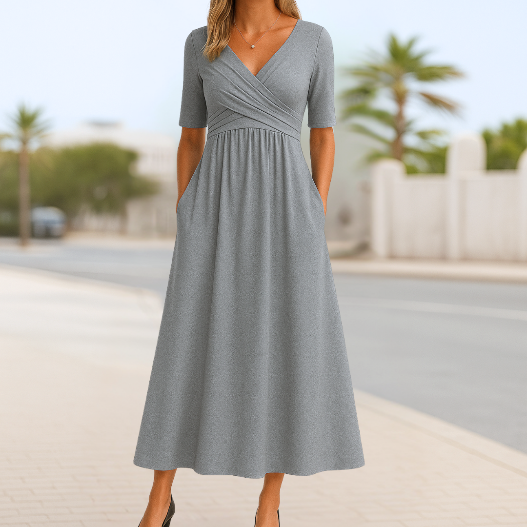Harley | Short Sleeve Crossed Dress