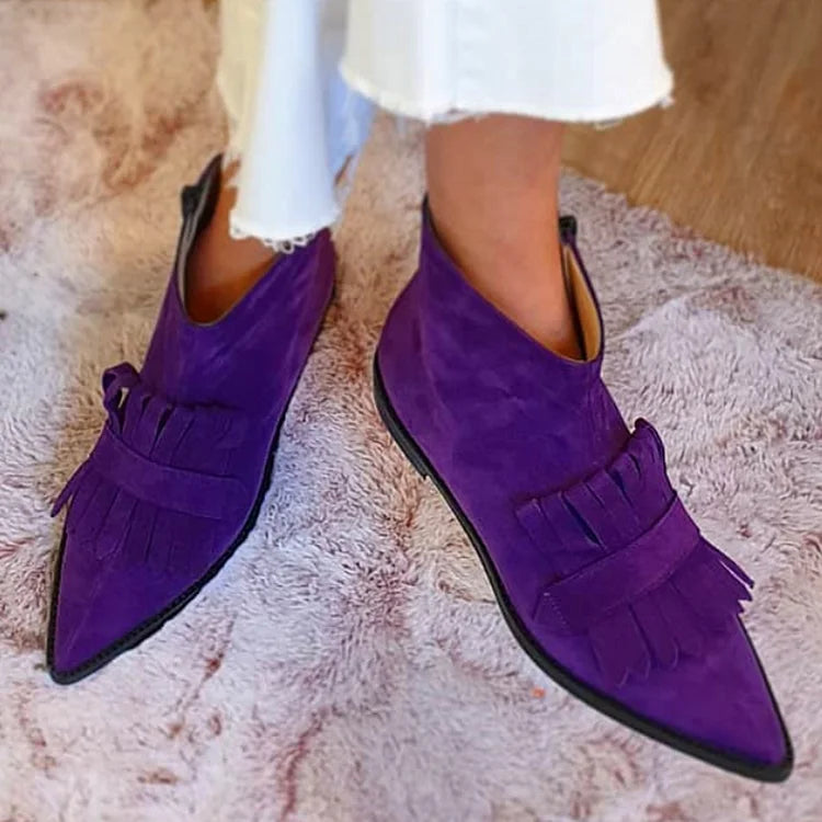 Brielle | Fringed Ankle Boots