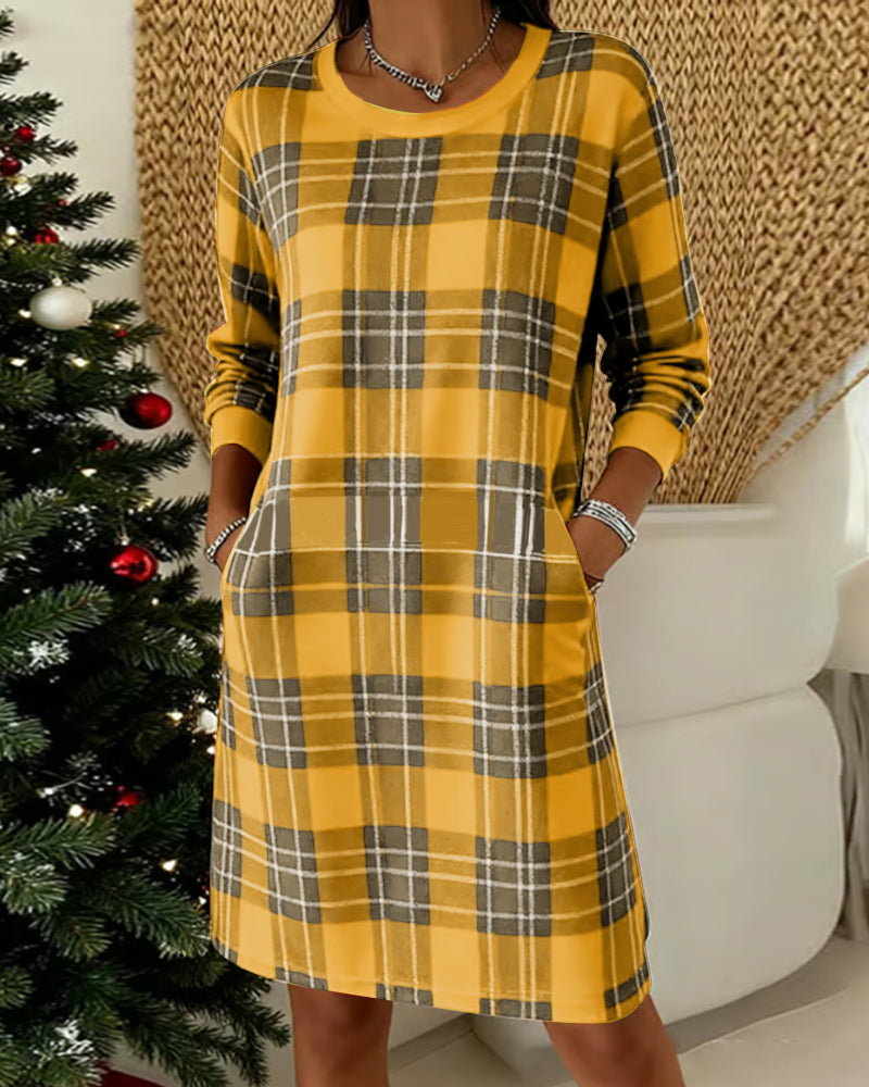 ALEX | CHECKERED SHIFT DRESS