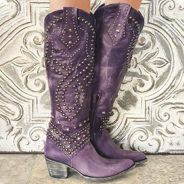 Harper - Western Knee-High Boots
