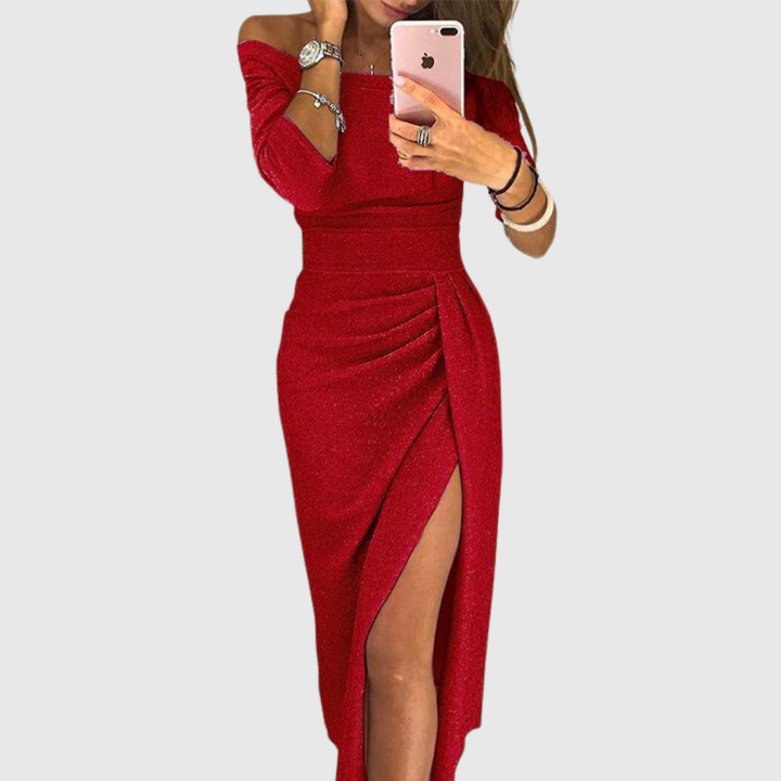 BARBARA | OFF-SHOULDER EVENING DRESS