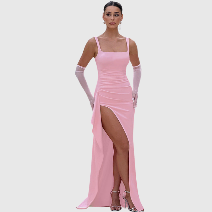 CELL | OPEN BACK SLIP MAXI DRESS
