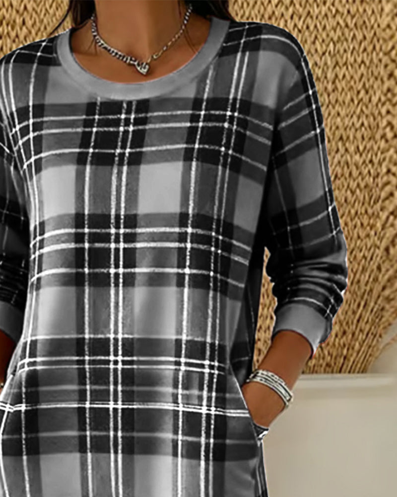 ALEX | CHECKERED SHIFT DRESS