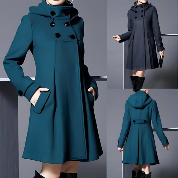 Adella | Elegant Hooded Pocket Jacket