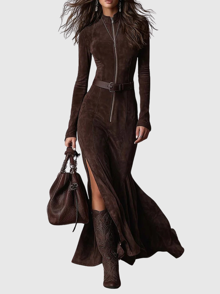 NORA | FAUX SUEDE DRESS