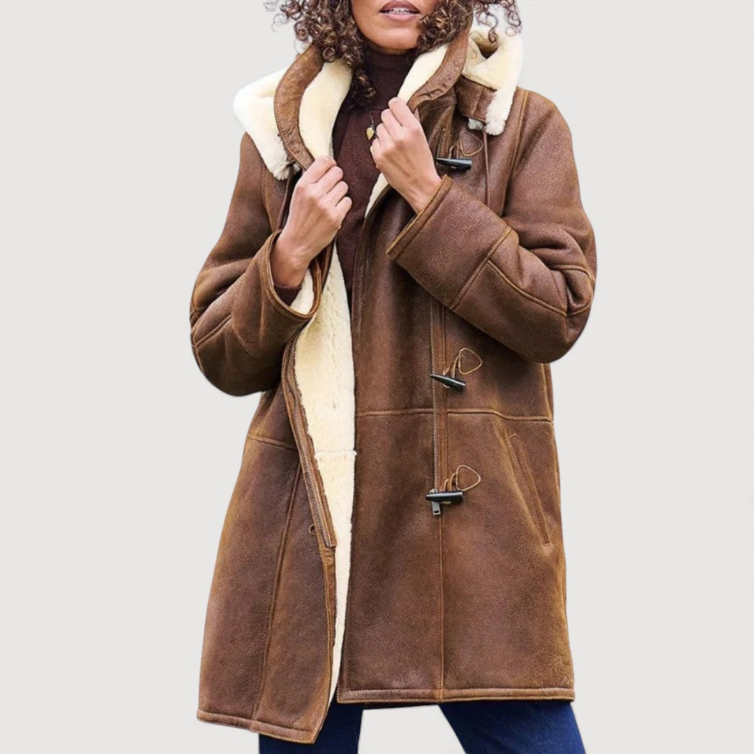 Claudia | Classic Shearling Long Coat