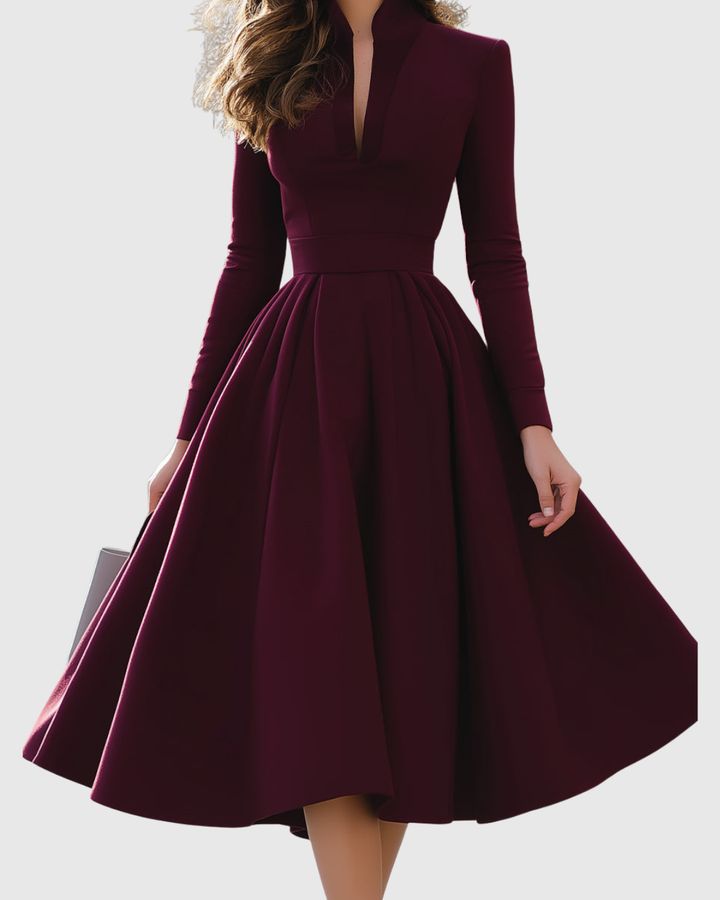DANA | V-NECK MIDI DRESS