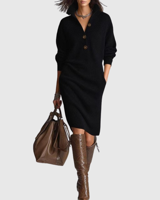 ARIELLE | PURE WOOL MIDI DRESS