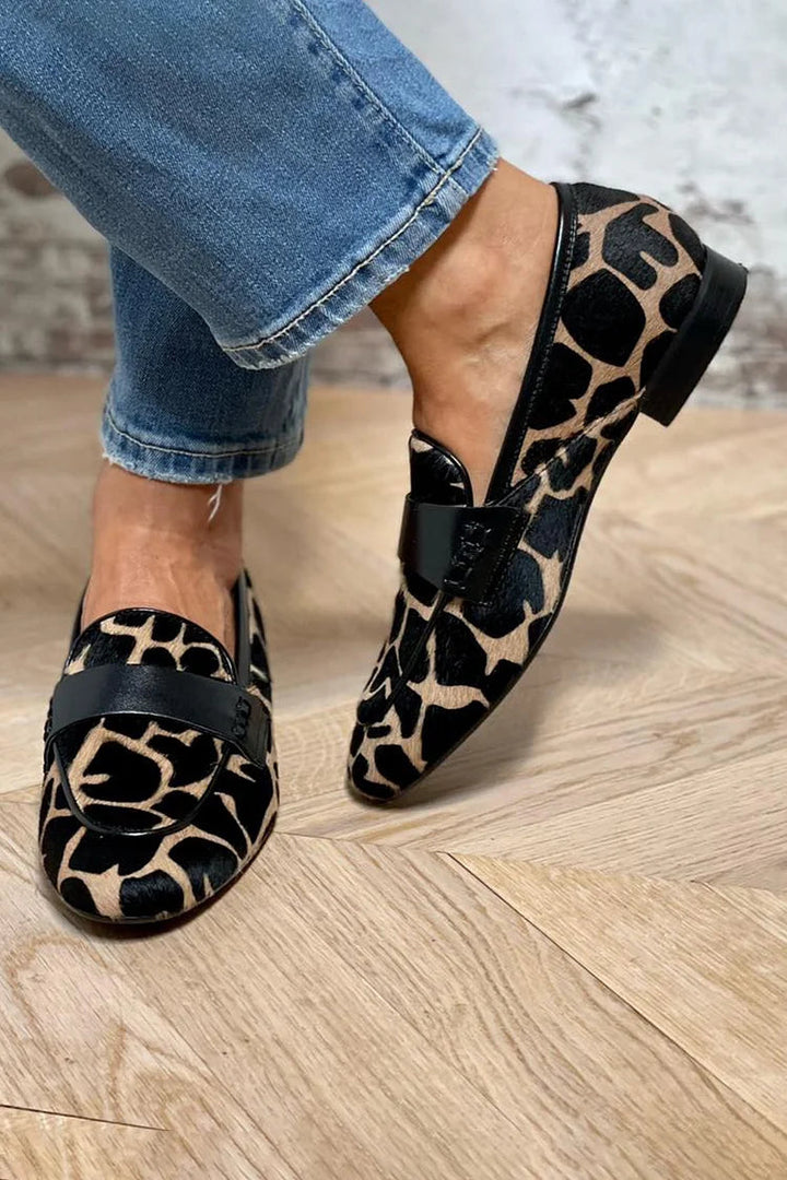 AMELIA | ANIMAL PRINT LOAFER WITH ELEGANT DETAIL