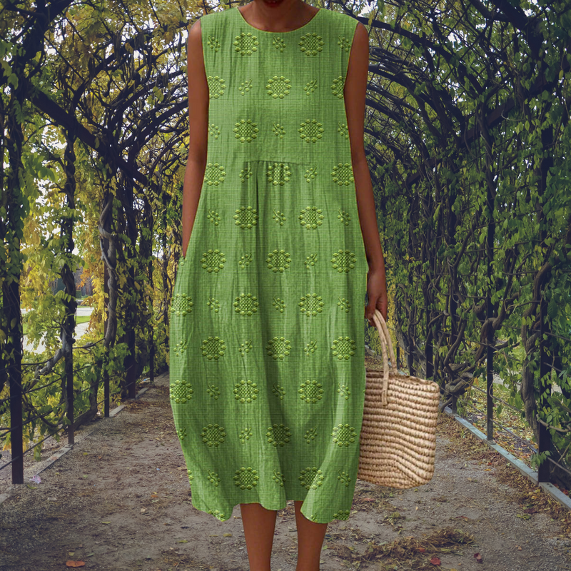 Evelyn – Elegant sleeveless dress with pockets