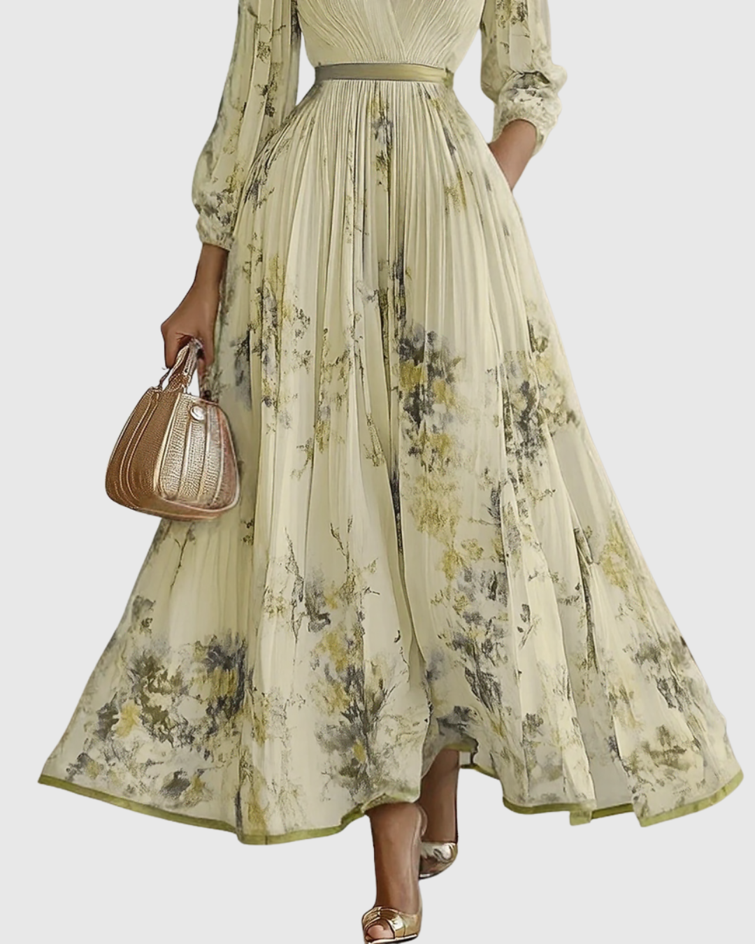SUSANNA | PLEATED MAXI DRESS