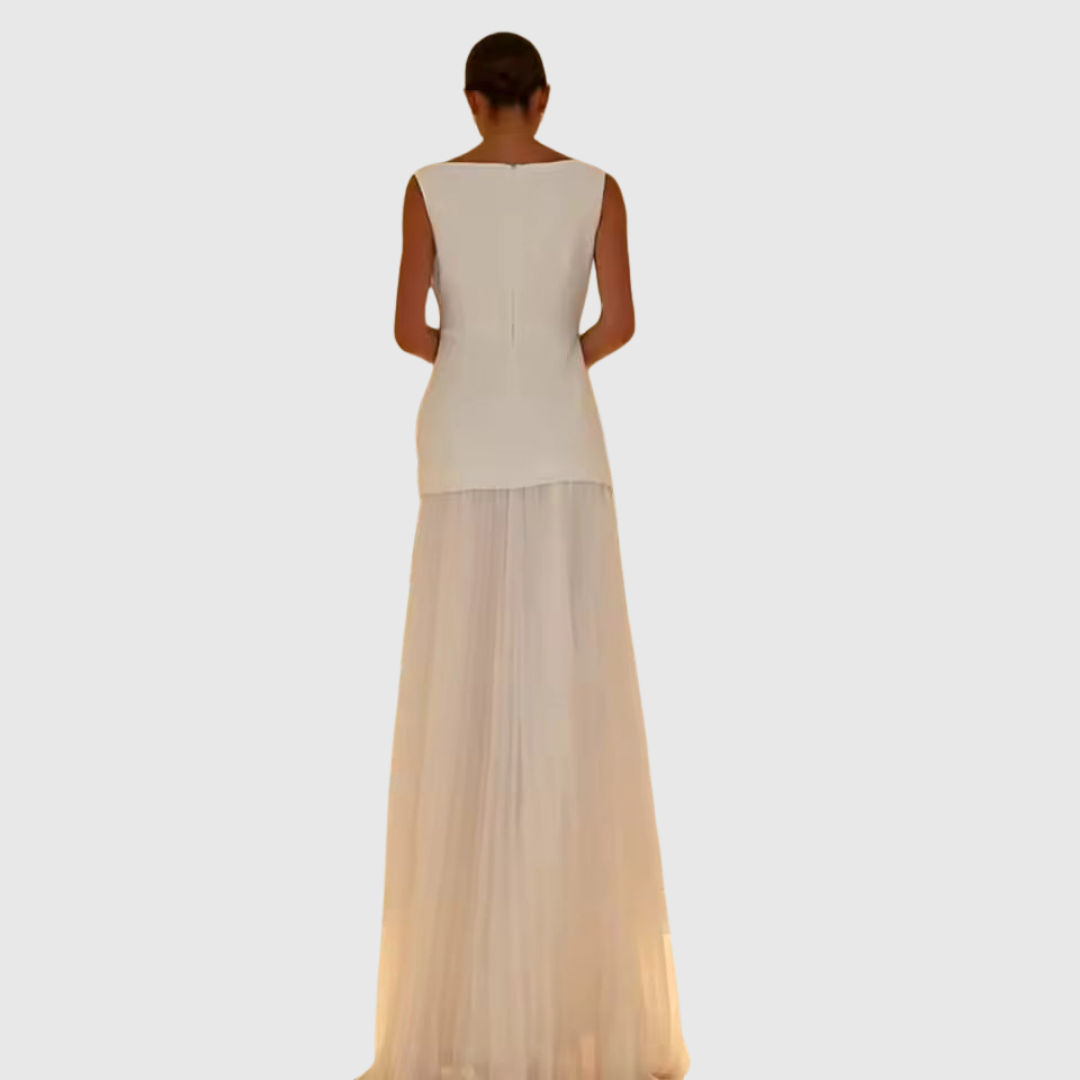 ROWINA | SLEEVELESS PLEATED DRESS